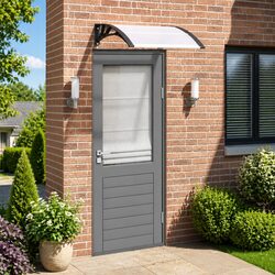 Enhance Your Entry with This 80x75cm Black Door Canopy