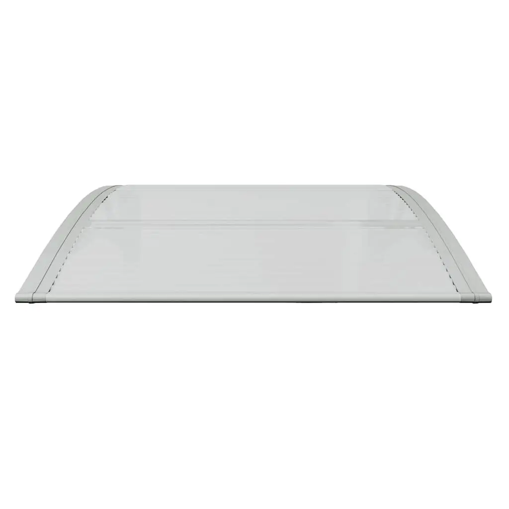 Door Canopy Grey Transparent Polycarbonate Awning 80x75 cm