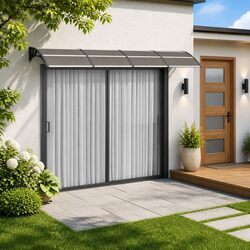 Friendly Black Canopy for Your Doorway Protection Needs