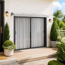 Friendly 350x75cm Grey Door Canopy for Your Home