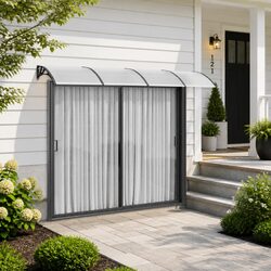 User-Friendly Black Door Canopy 350x100cm