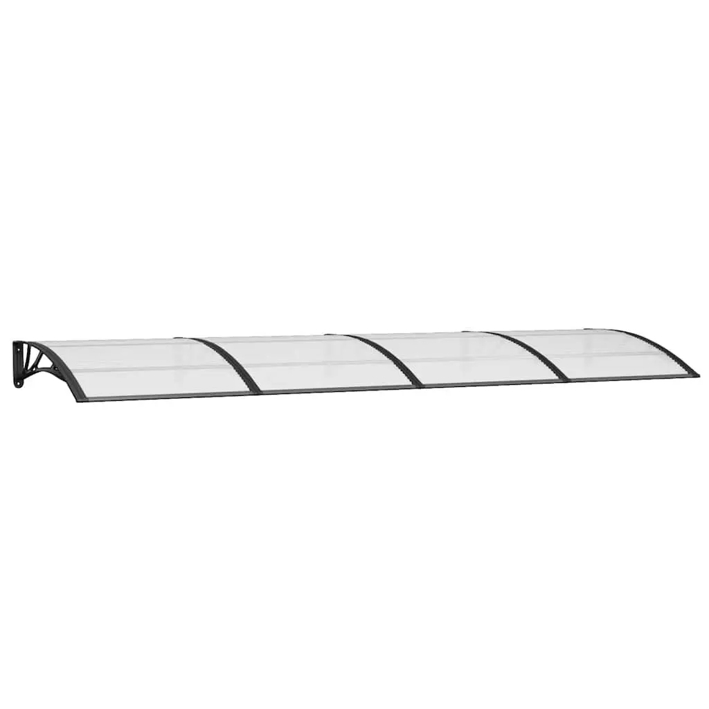 Door Canopy Weather Resistant Black 350x100cm Polycarbonate Front Porch Awning