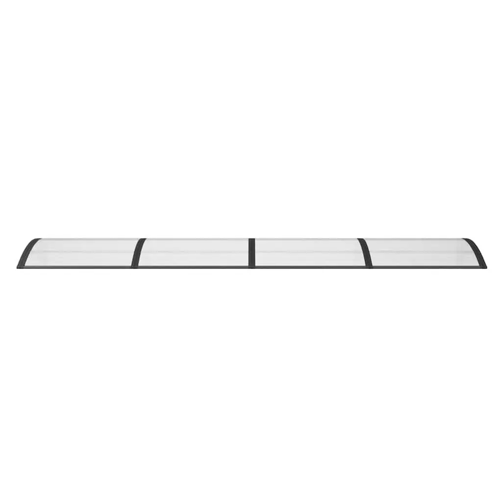 Door Canopy Weather Resistant Black 350x100cm Polycarbonate Front Porch Awning