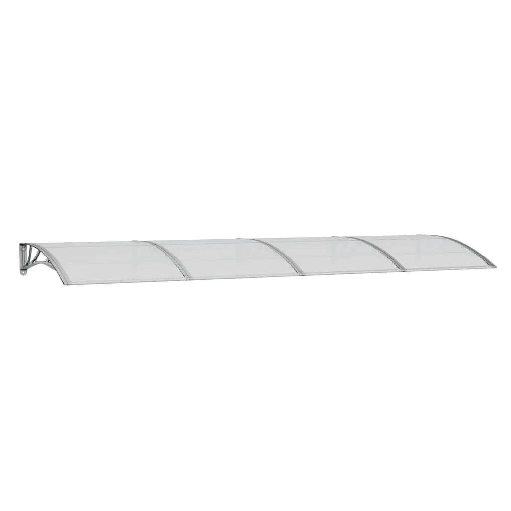 Door Canopy Grey 350x100 cm Polycarbonate Awning Weather Shield