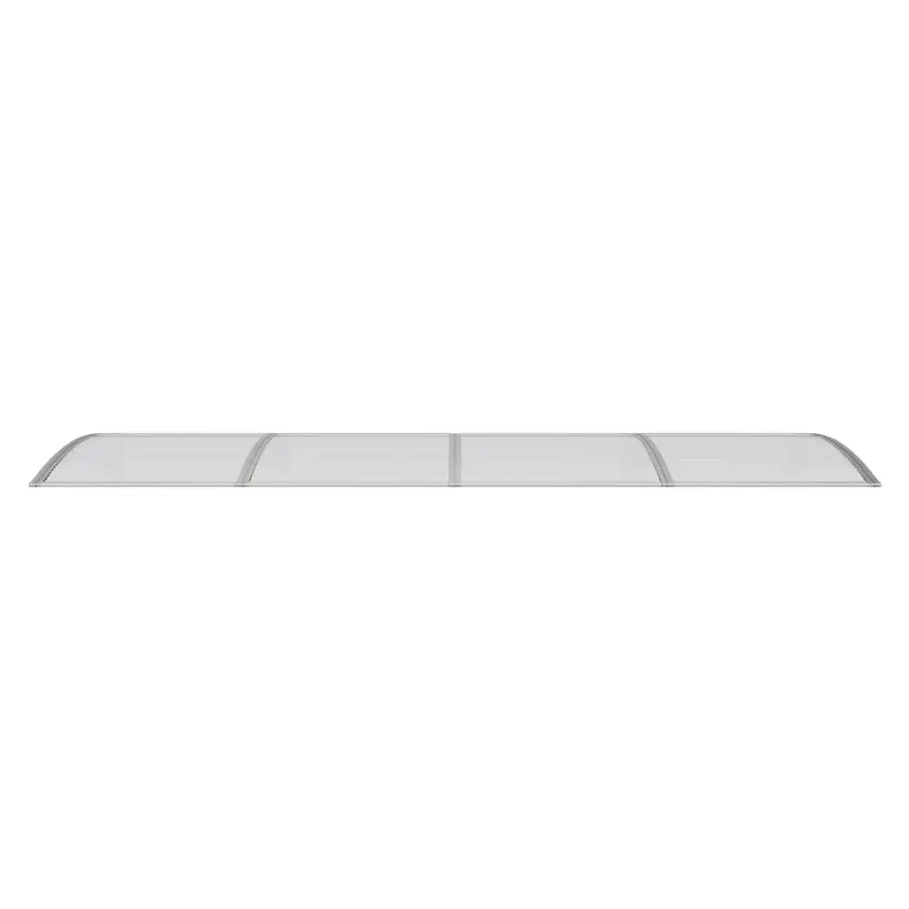Door Canopy Grey 350x100 cm Polycarbonate Awning Weather Shield