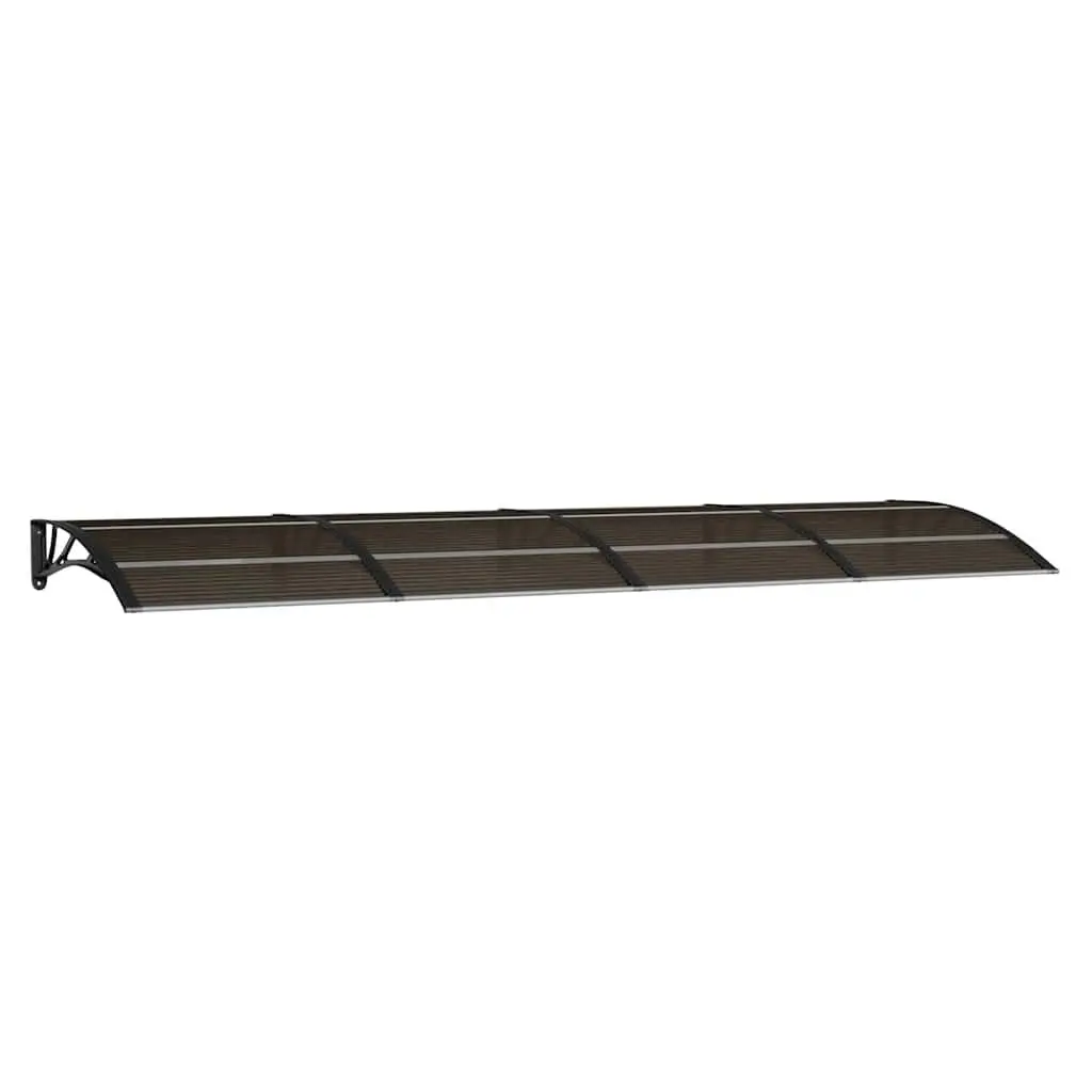 Door Canopy Polycarbonate Black 350x100 cm Weather Shield