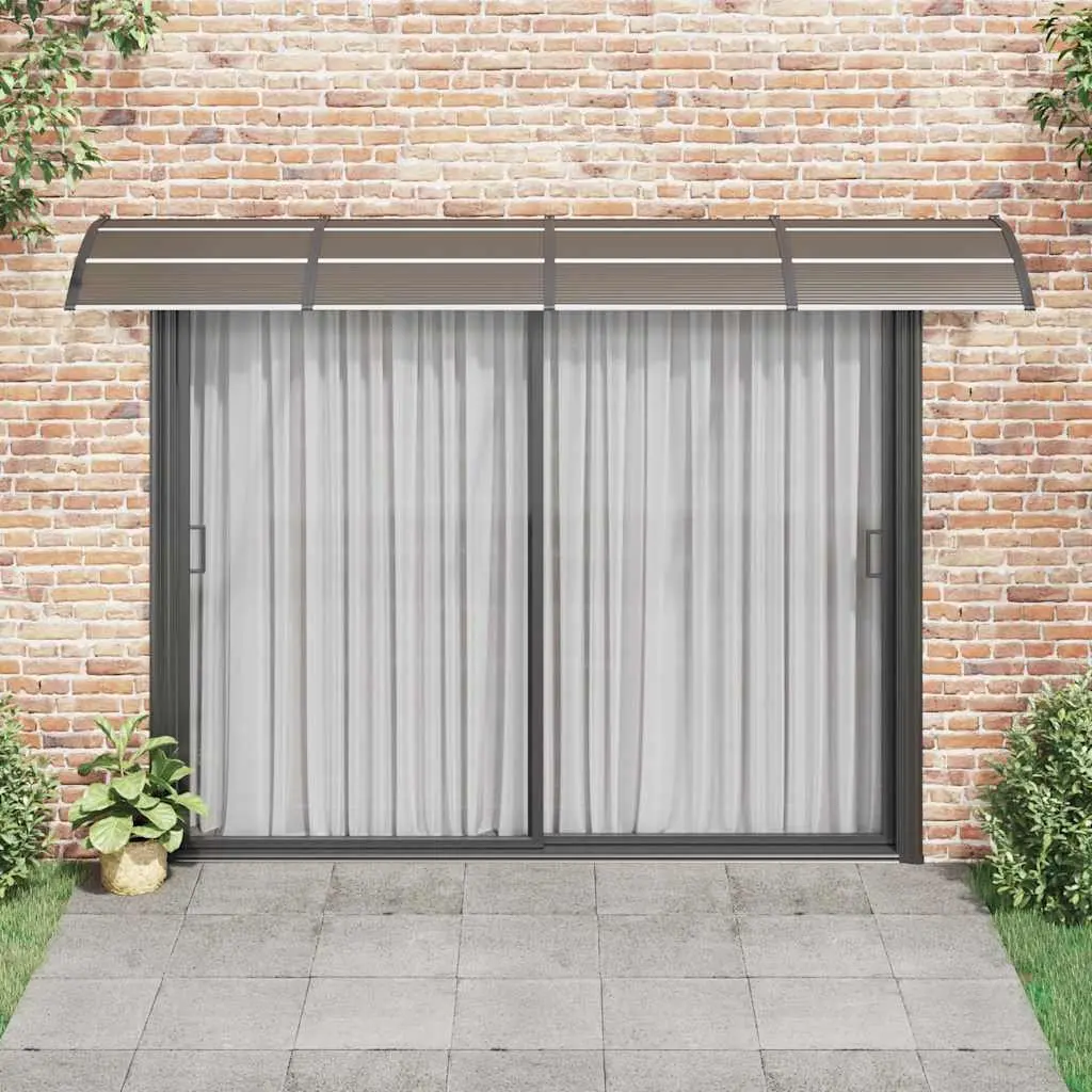 Door Canopy Polycarbonate Black 350x100 cm Weather Shield