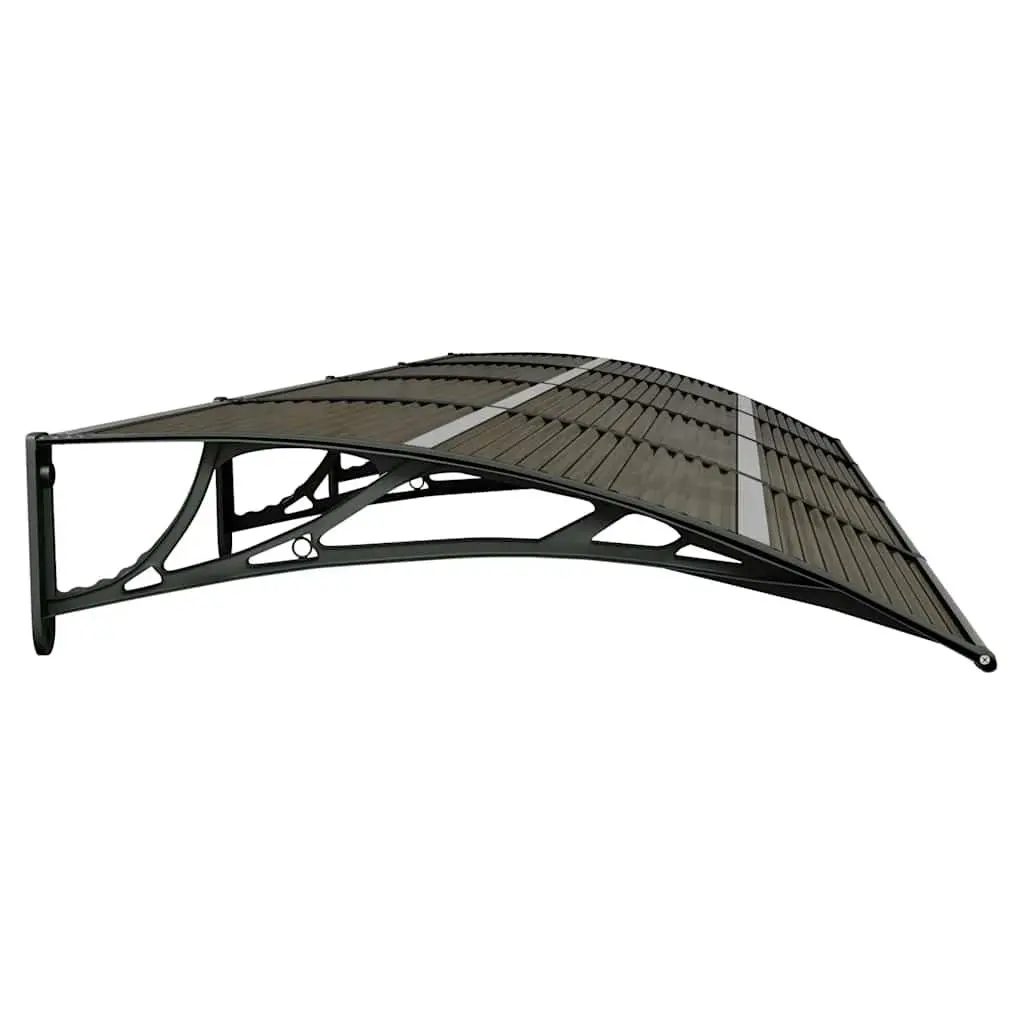 Door Canopy Polycarbonate Black 350x100 cm Weather Shield