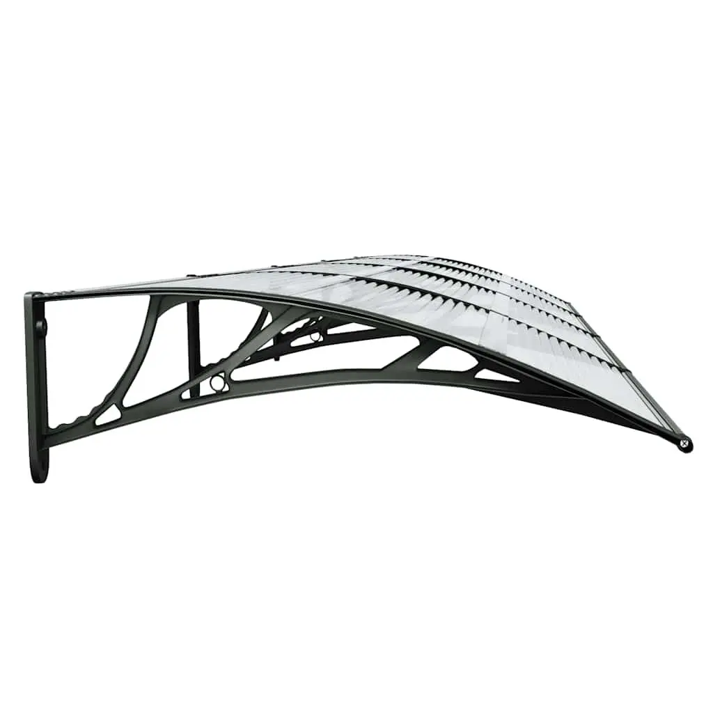 Door Canopy Weather Protection Black 400x75 cm Polycarbonate