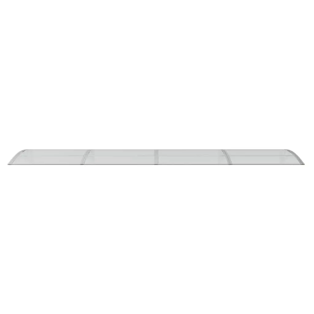 Door Canopy Grey Polycarbonate Weather Protection 400x75cm Outdoor Awning
