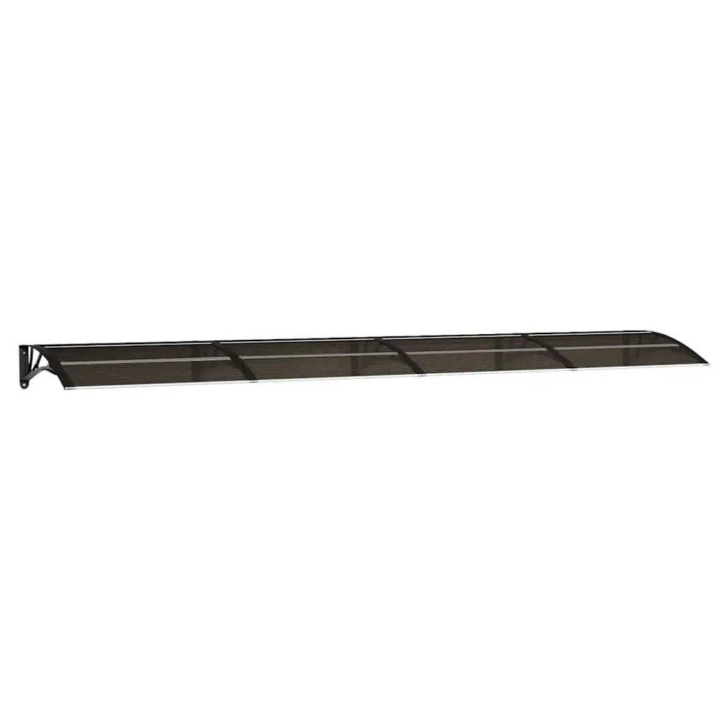 Door Canopy Weather Protection Black Polycarbonate 400x75cm Outdoor Awning