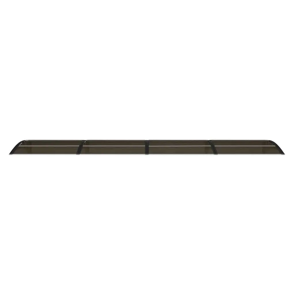 Door Canopy Weather Protection Black Polycarbonate 400x75cm Outdoor Awning