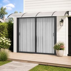 Your Outdoor Solution: 400x100cm Black Door Canopy