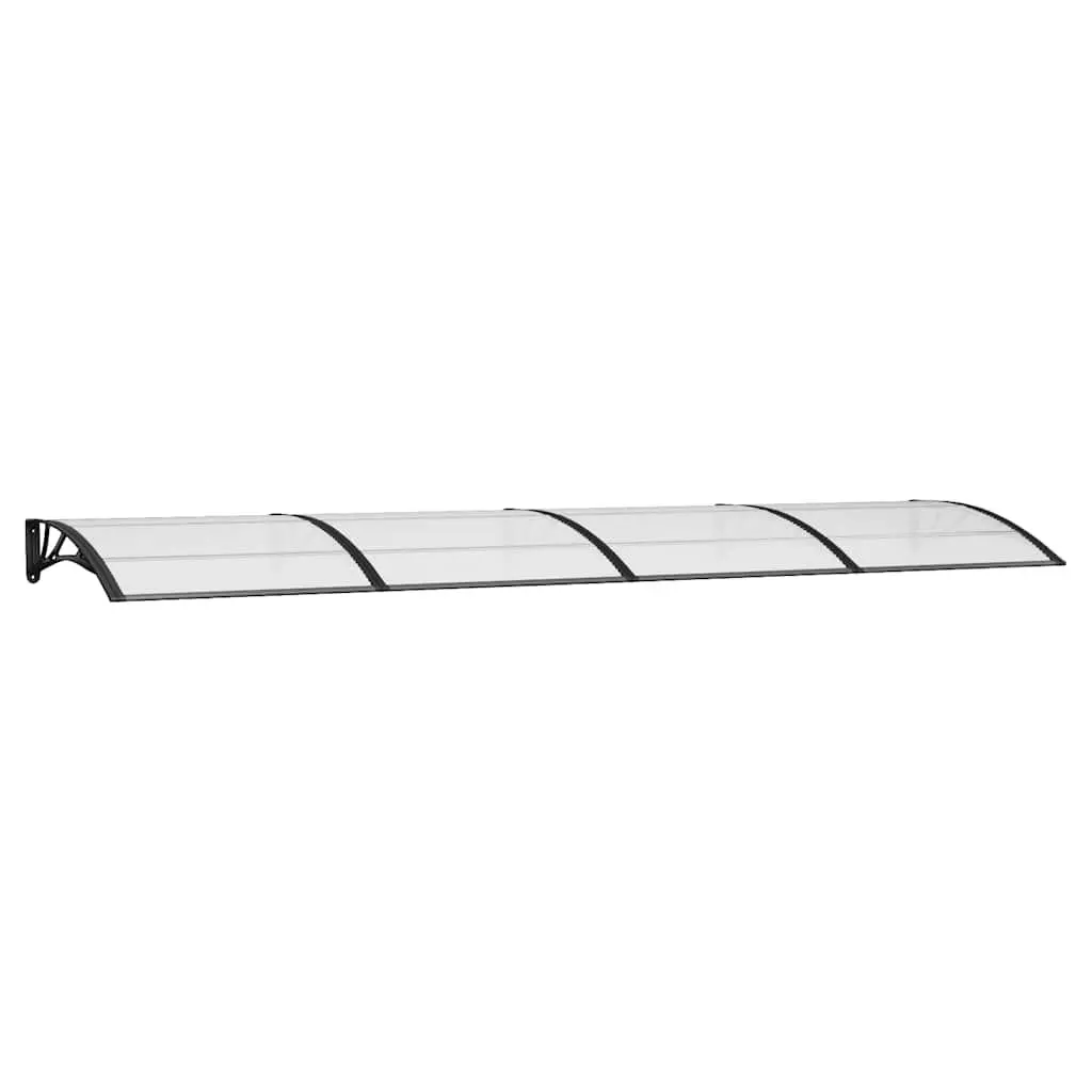 Door Canopy Awning Black Polycarbonate 400x100cm