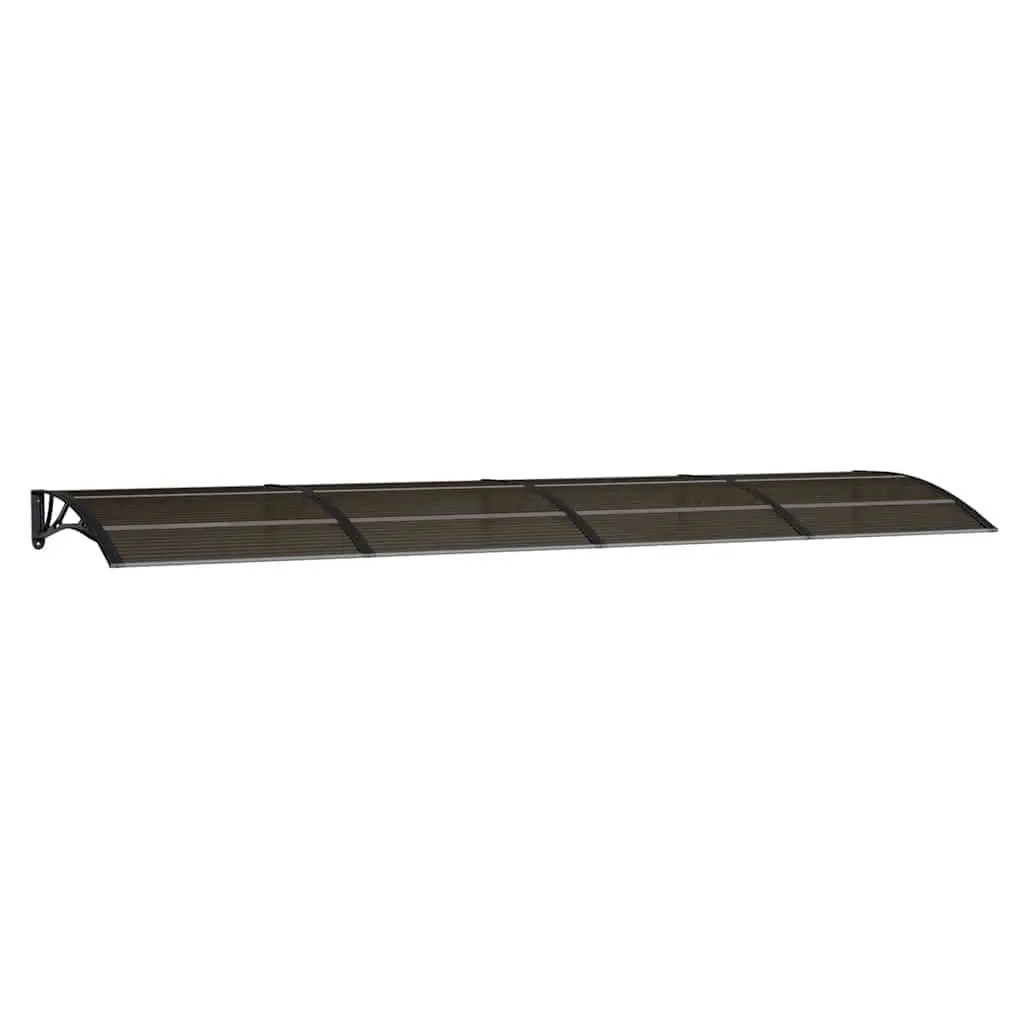 Door Canopy Black 400x100 cm Outdoor Porch Entrance Awning Shelter