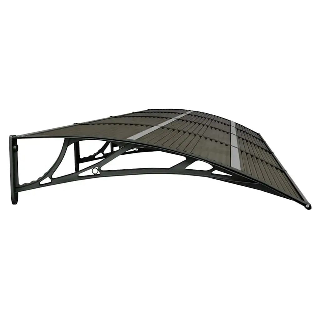 Door Canopy Black 400x100 cm Outdoor Porch Entrance Awning Shelter