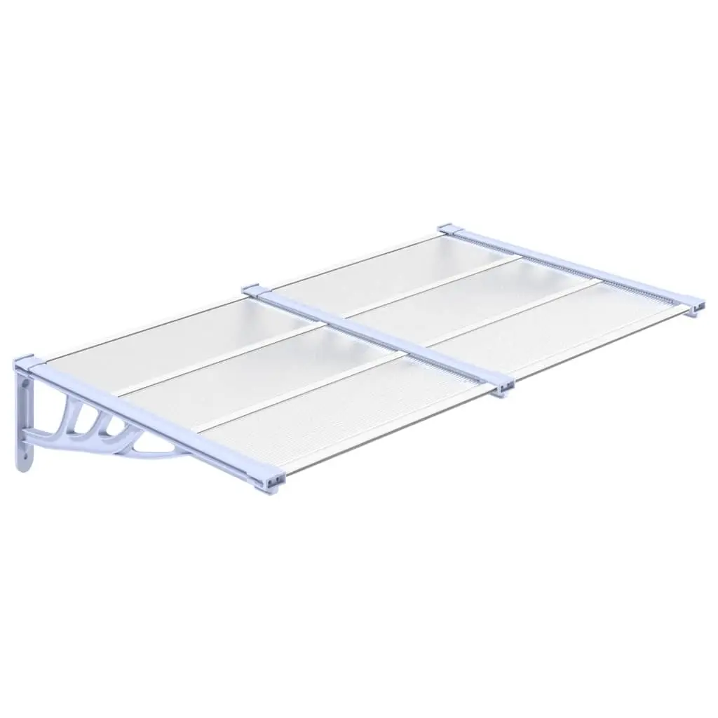 Grey Transparent Door Canopy 152.5x90 cm