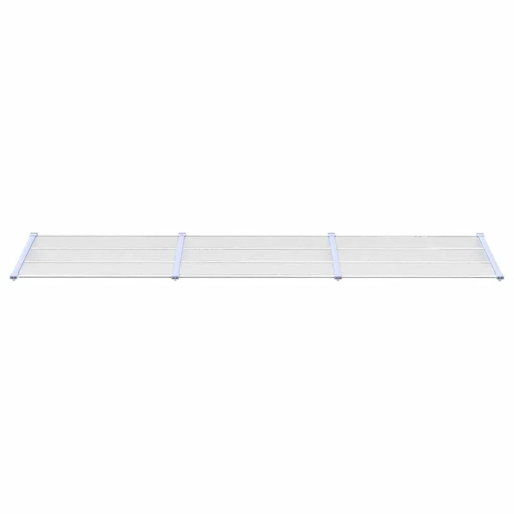 Polycarbonate Door Canopy Weather Resistant Grey Transparent 358.5x90cm Awning