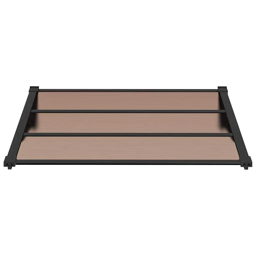 Door Canopy Weather Resistant Black 122x90 cm Polycarbonate Awning