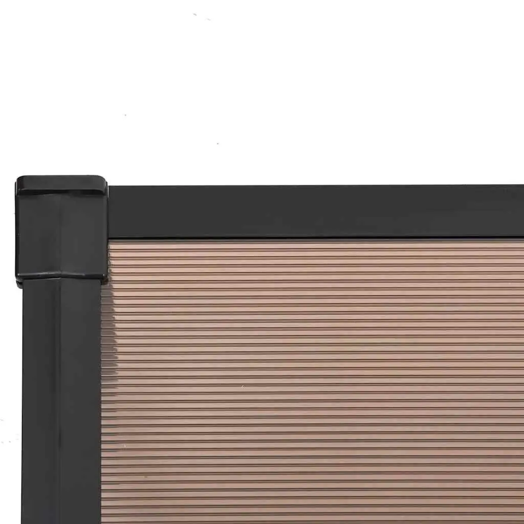 Door Canopy Weather Resistant Black 122x90 cm Polycarbonate Awning