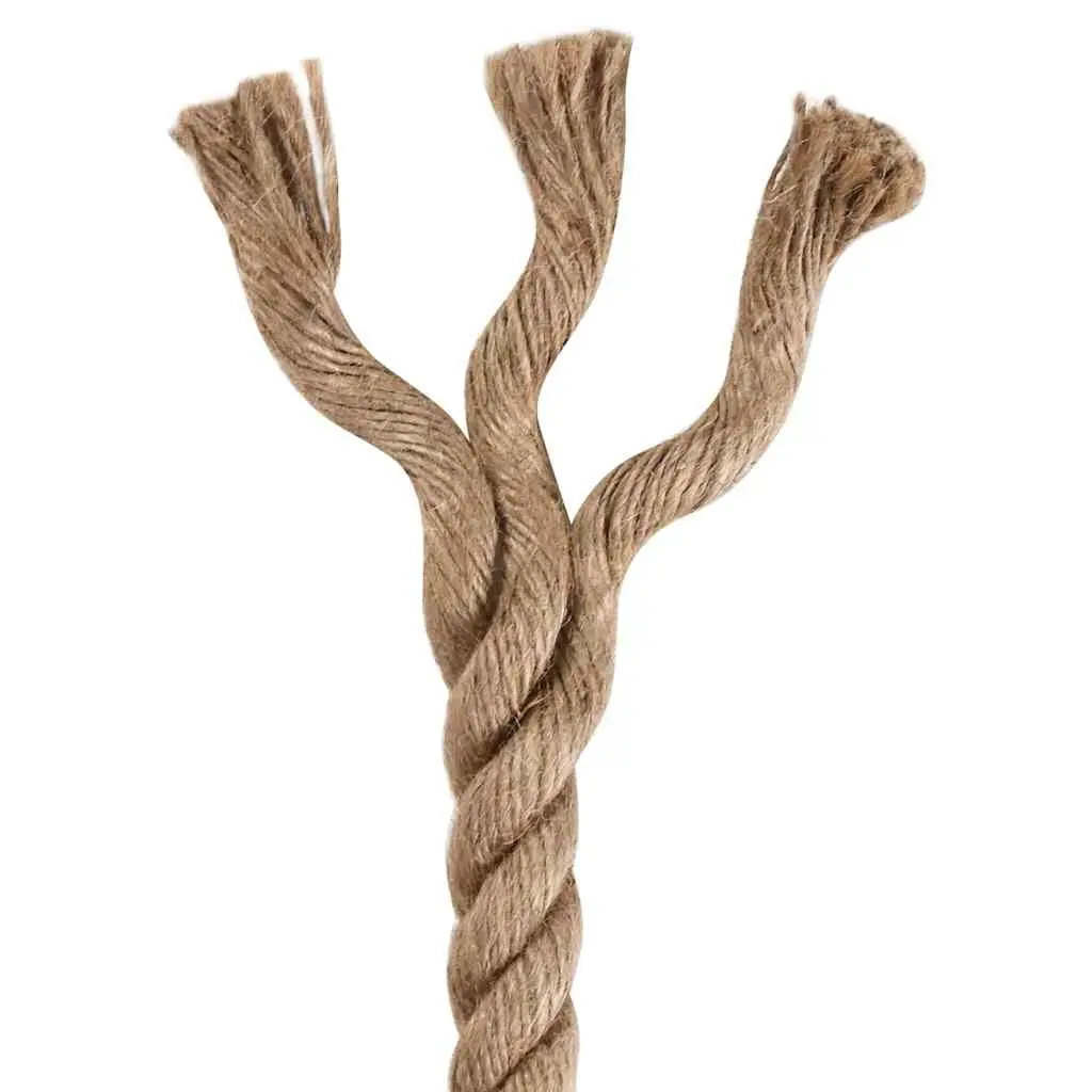 Jute Rope Natural Braided 100m Long 4mm Thick