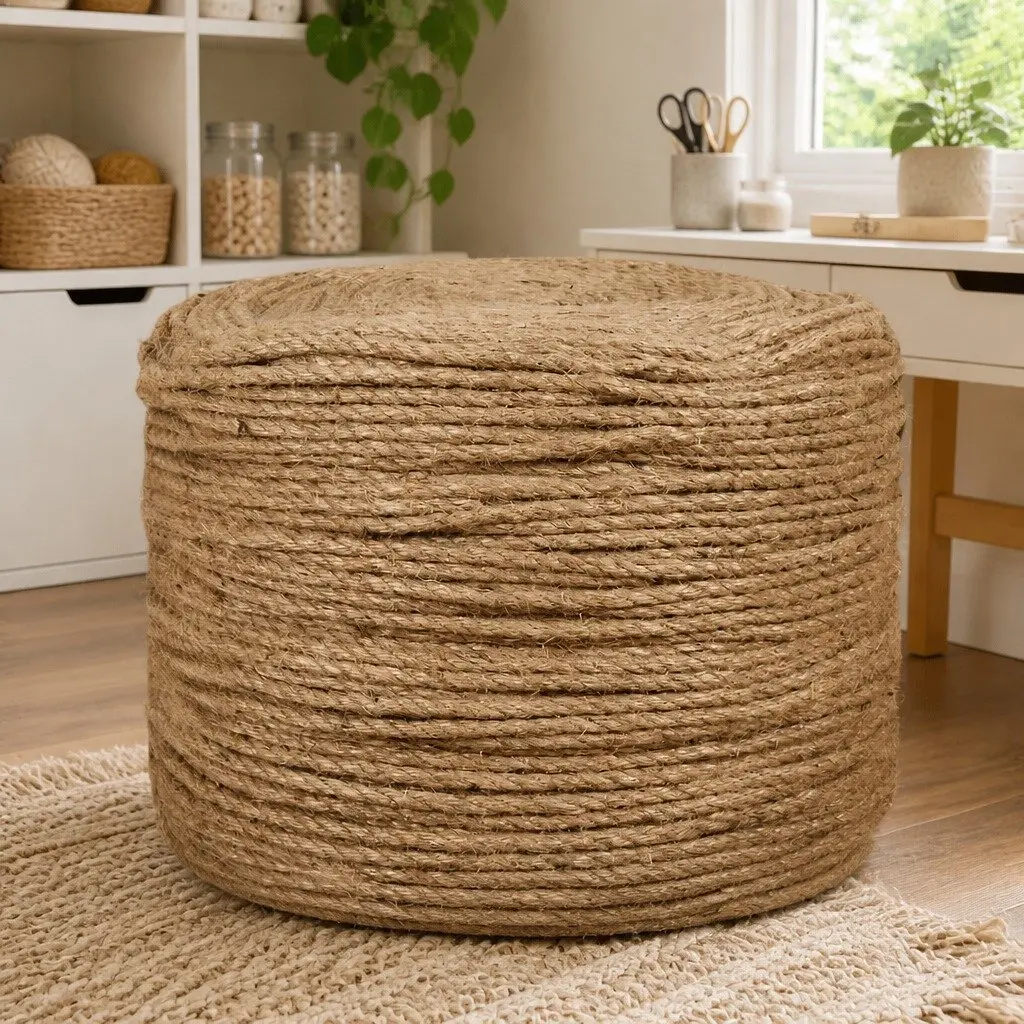Natural Jute Rope Braided 25 Metre 6mm Thick