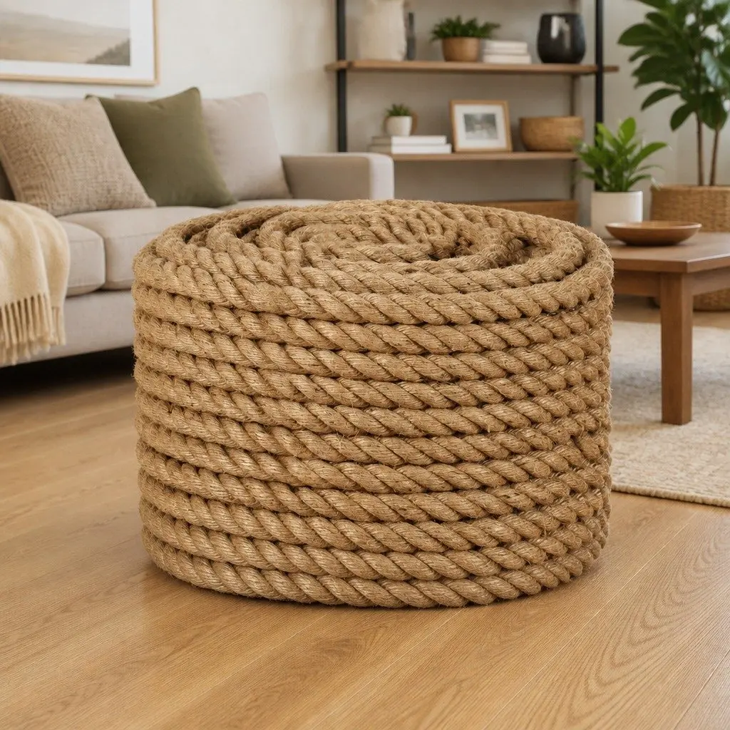 Natural Jute Rope 1mm Brown Tossa Twine Cord for Crafts Gardening Decor Packing