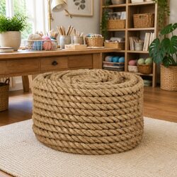 Jute Rope 50m Long 24mm Thick Natural Braided Twine Crafts Garden Decorations