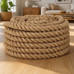 Jute Rope 5m Long 36mm Diameter Natural Brown Twine Crafts Garden Bundling