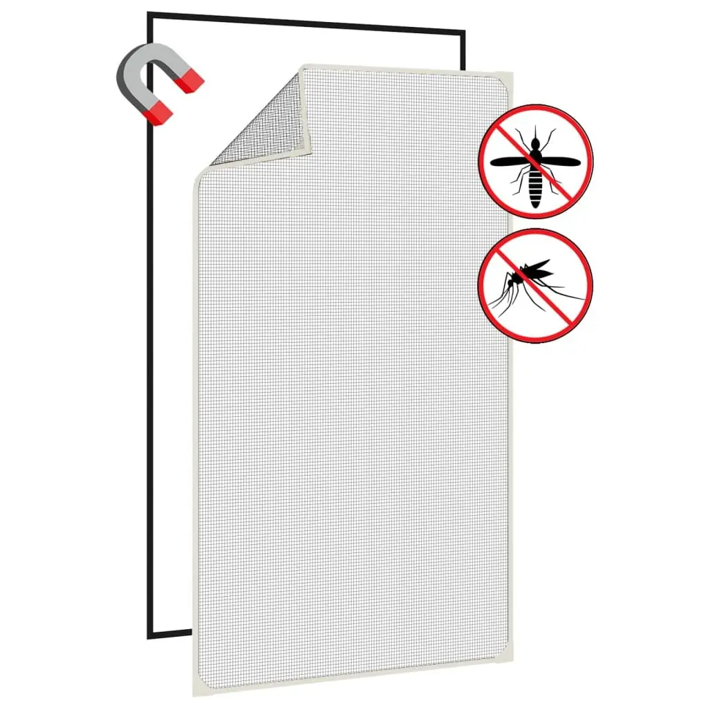 Magnetic Insect Screen White 80x140 cm Mesh Fly Protection