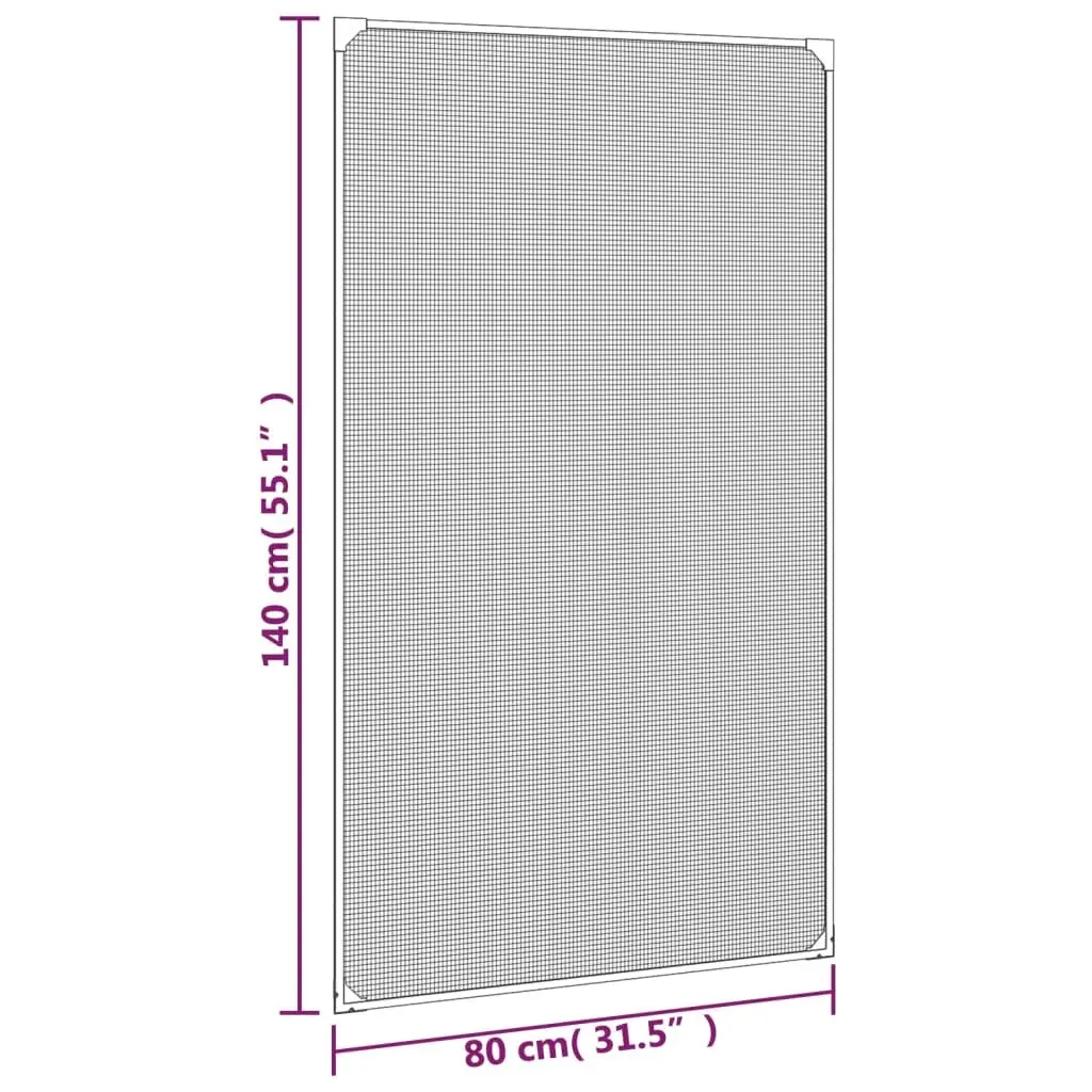 Magnetic Insect Screen White 80x140 cm Mesh Fly Protection