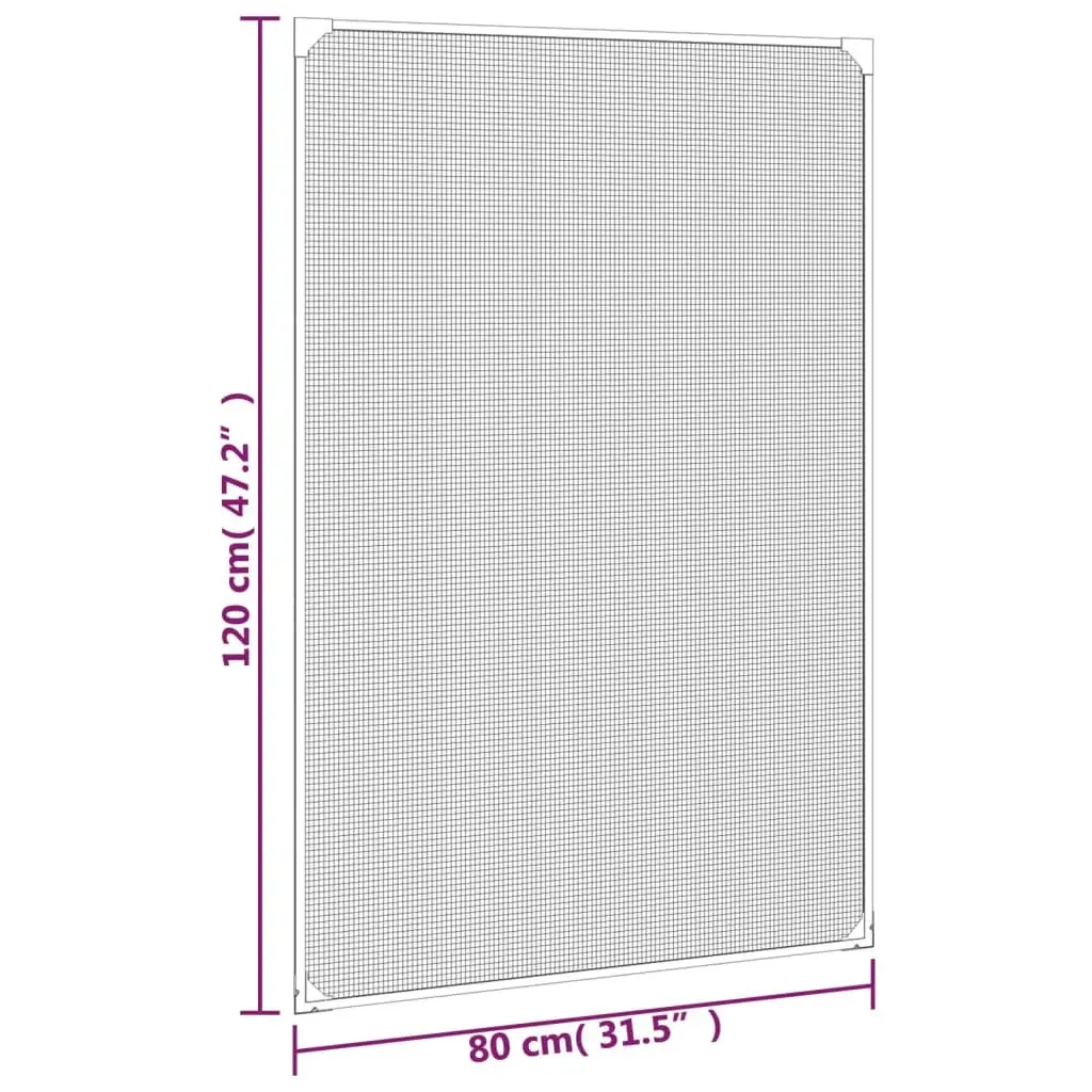Magnetic Insect Screen Fly Mesh Net Anthracite 80x120cm