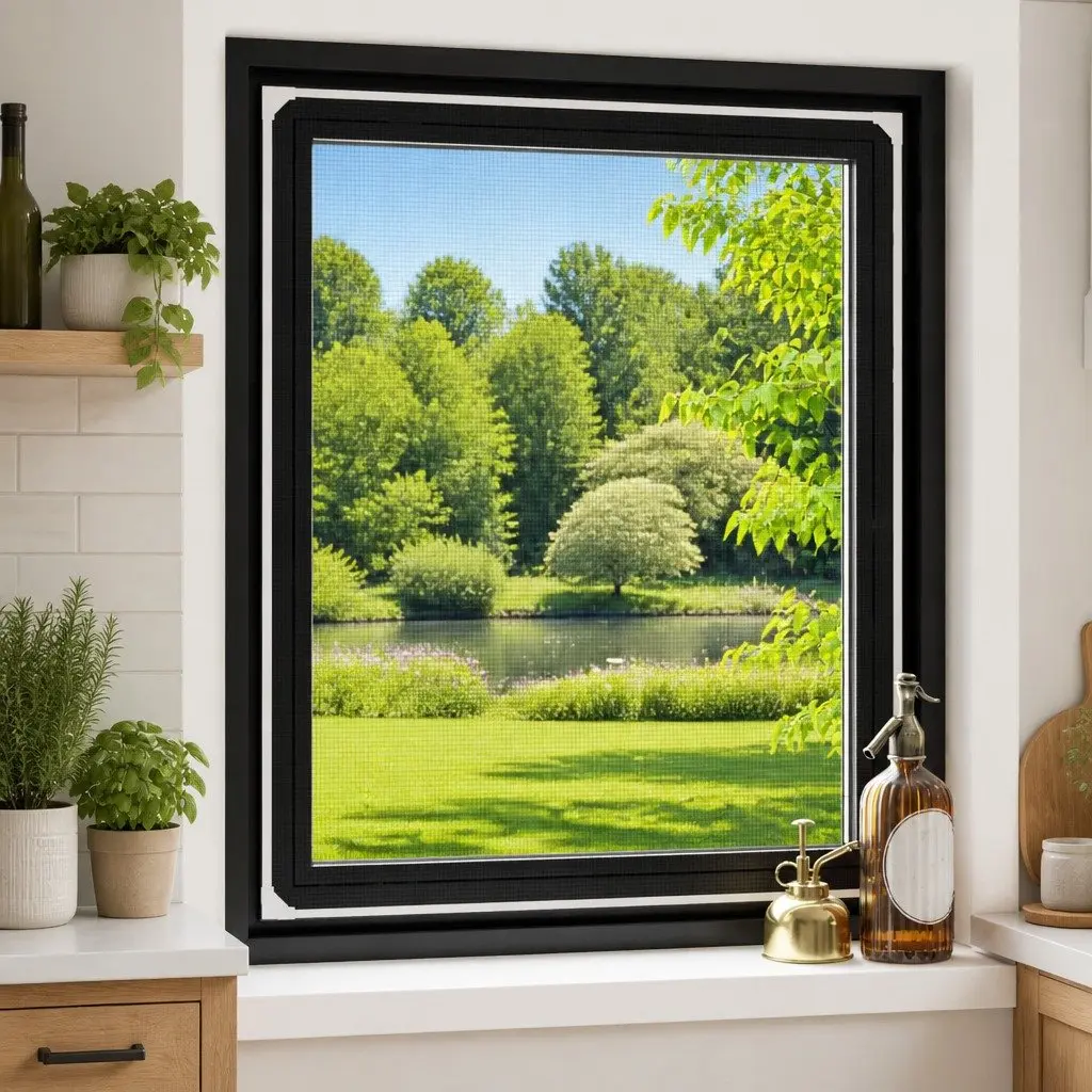 Magnetic Insect Screen White 100x120 cm Fibreglass Mesh Window Protection