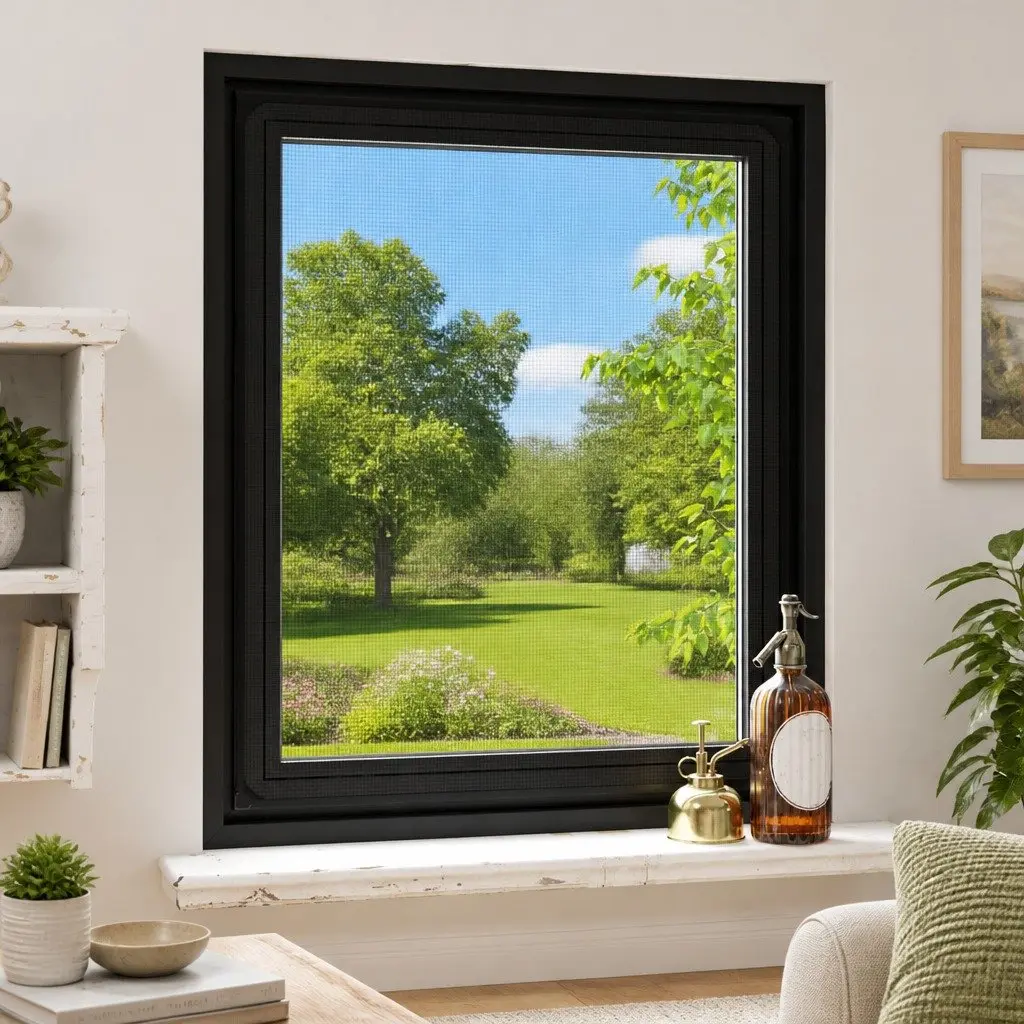Magnetic Insect Screen Mesh Fly Protection Anthracite 100x120cm