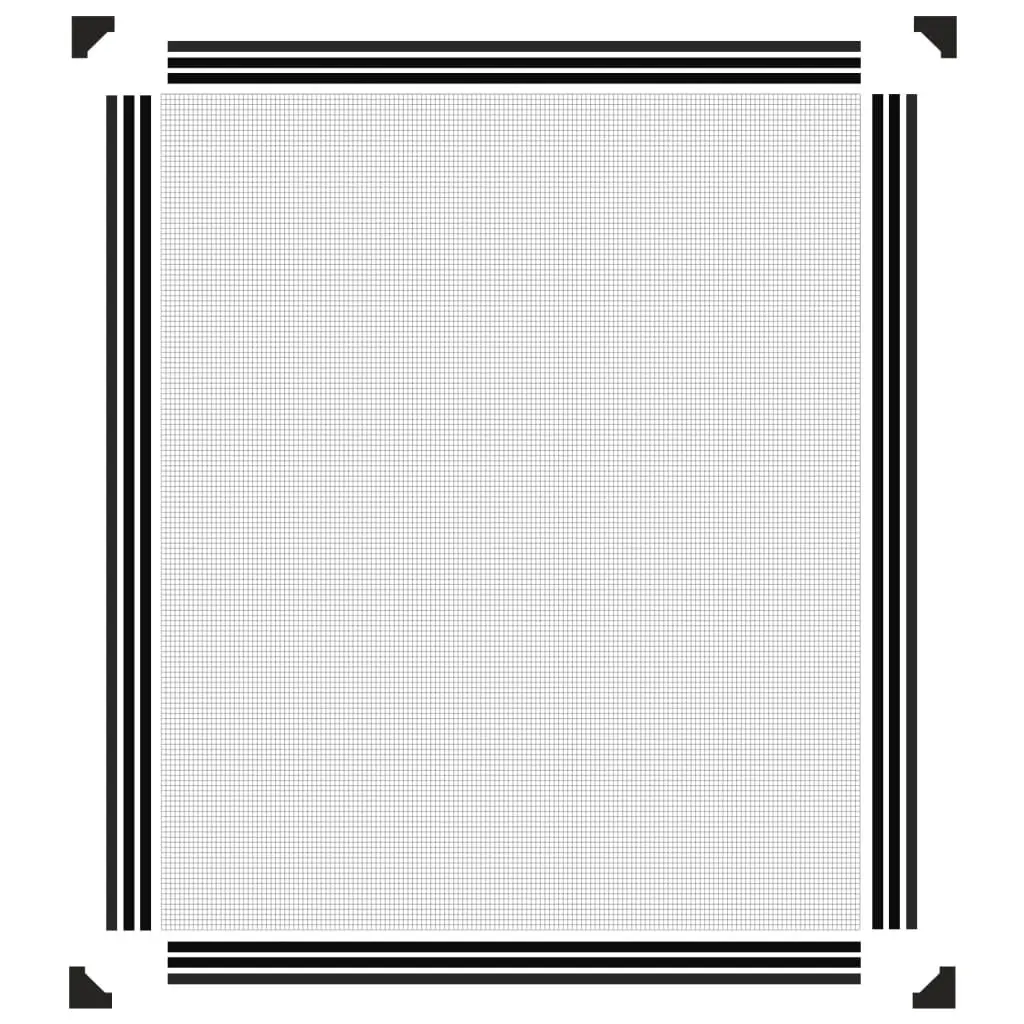 Magnetic Insect Screen Mesh Fly Protection Anthracite 100x120cm