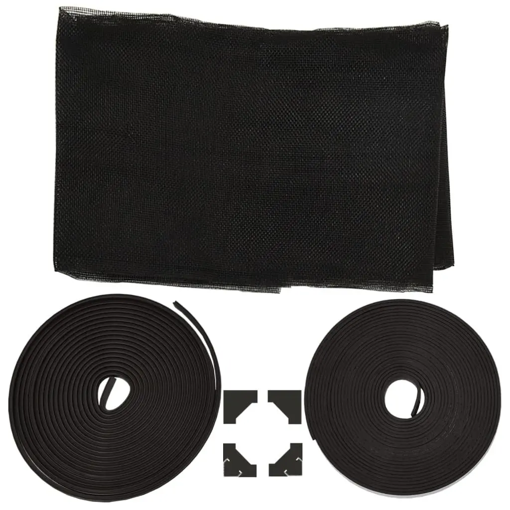 Magnetic Insect Screen Mesh Fly Protection Anthracite 100x120cm