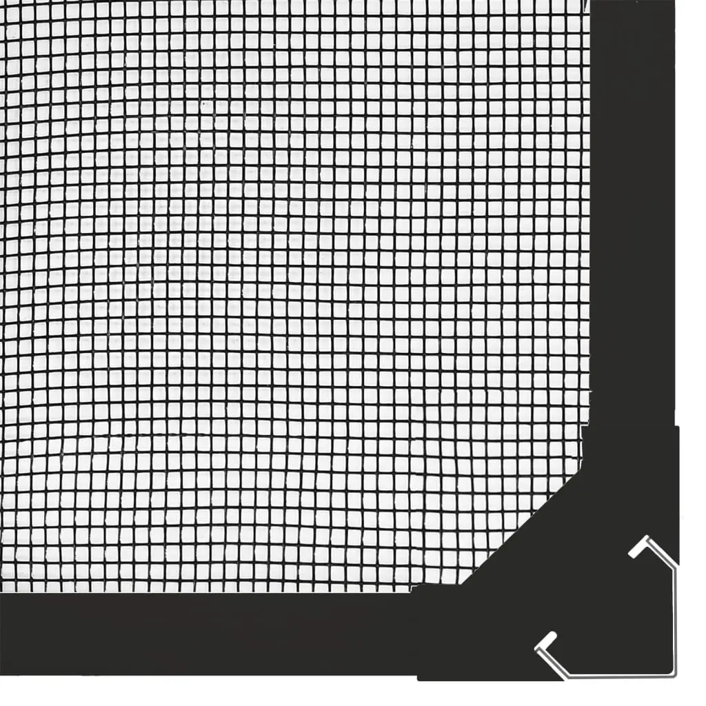 Magnetic Insect Screen Mesh Fly Protection Anthracite 100x120cm