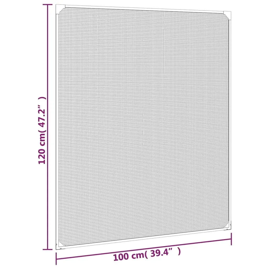 Magnetic Insect Screen Mesh Fly Protection Anthracite 100x120cm