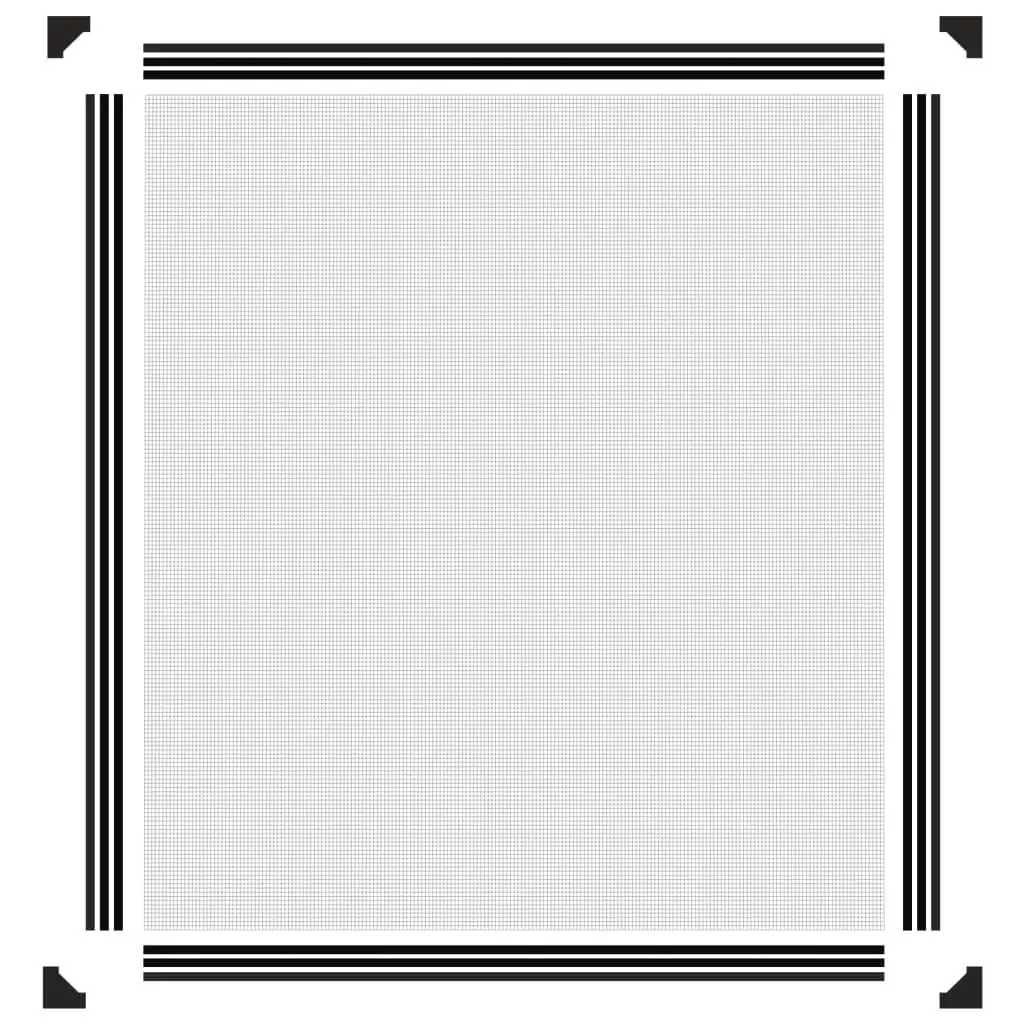 Magnetic Insect Screen Fibreglass Mesh Anthracite 120x140cm