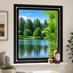Magnetic Insect Screen for Windows White 130x150 cm Fly Mesh Protection