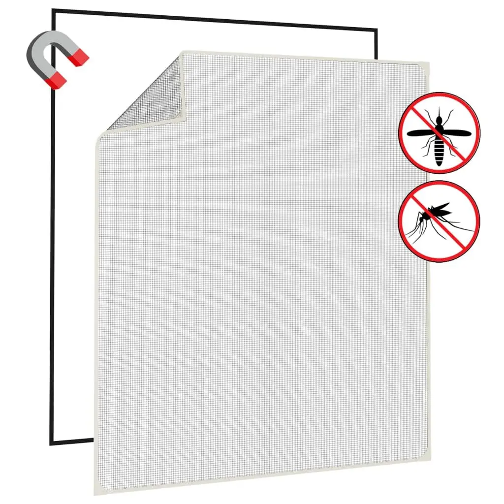 Magnetic Insect Screen White 130x150 cm Fly Mesh Protection
