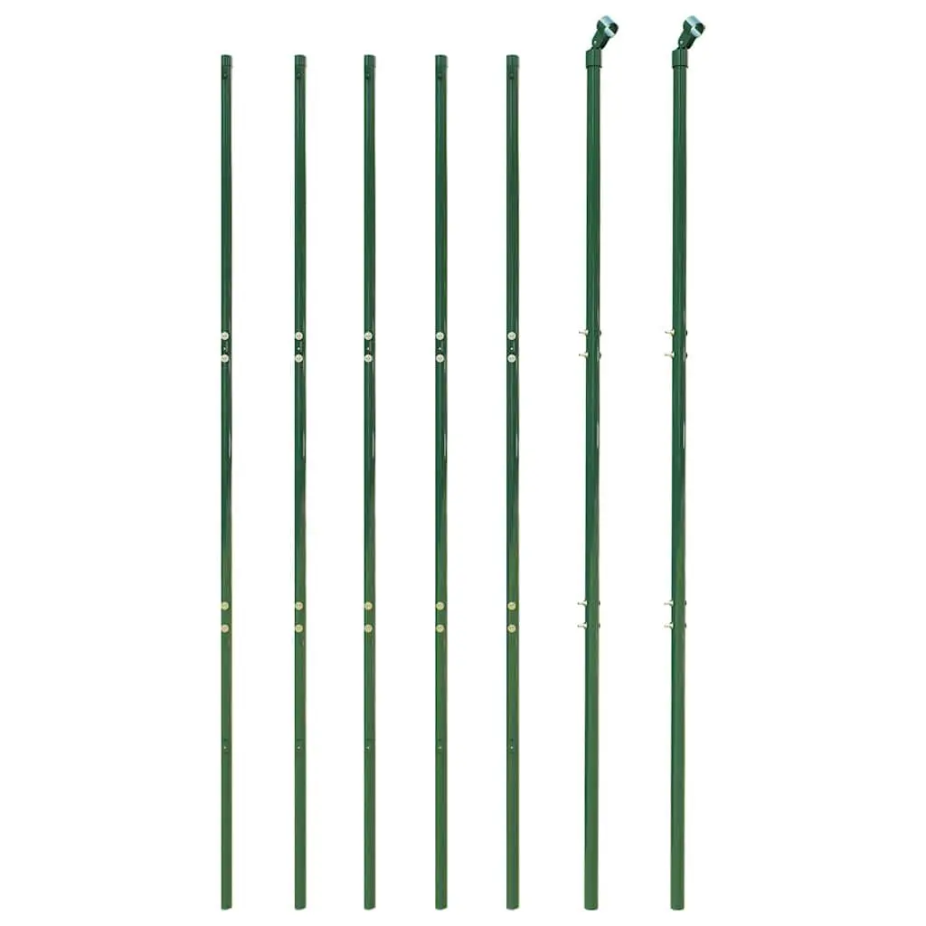 Chain Link Fence Panel Green Durable Steel 1.4 x 10m Garden Property Barrier Enclosure Mesh