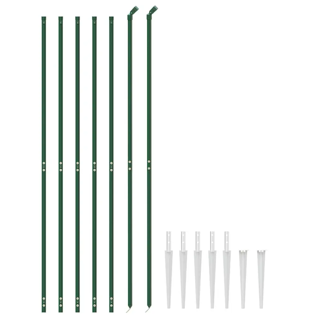 Chain Link Fence Panel Green Durable Steel 1.6x10 m