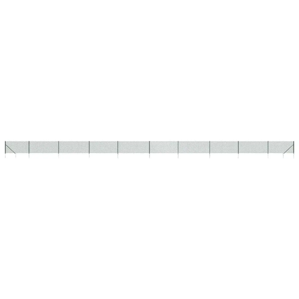 Chain Link Fence Green Durable 1x25 m with Spike Anchors
