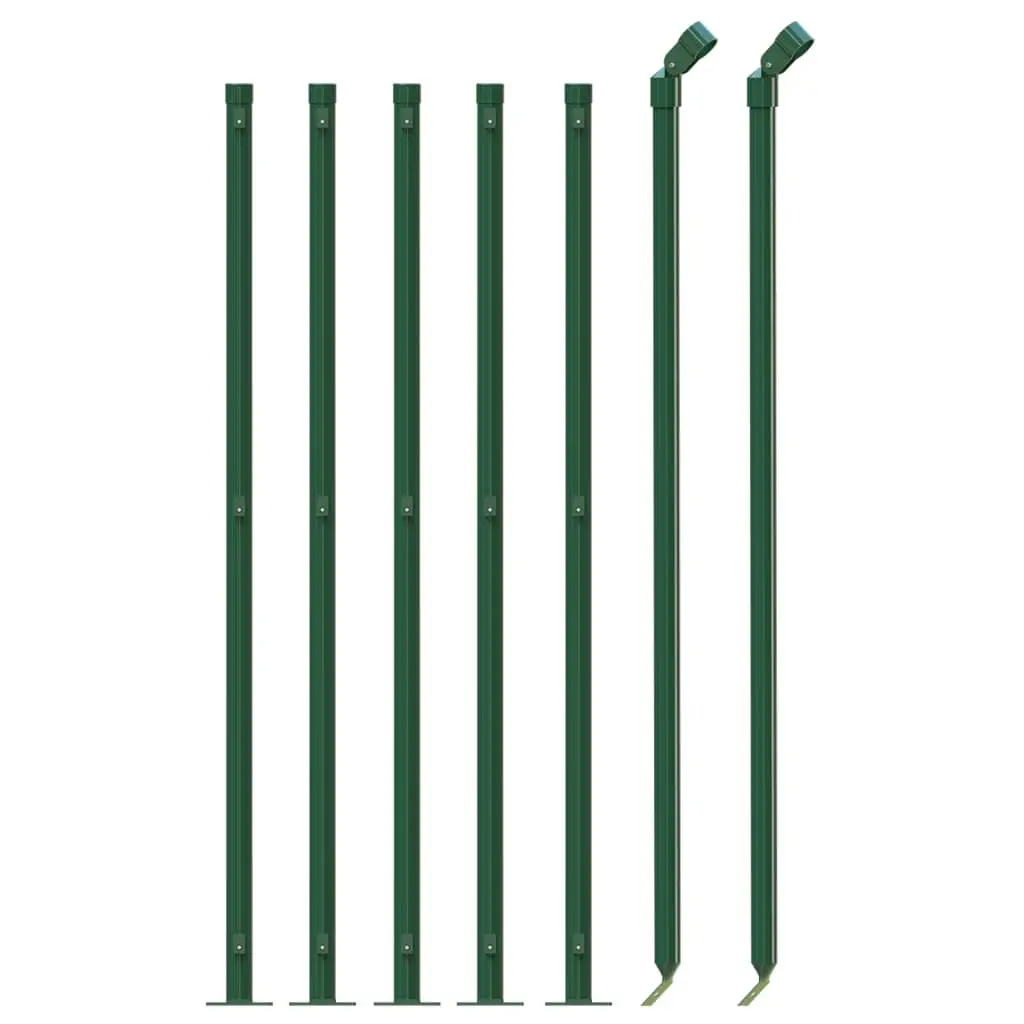 Chain Link Fence Panel Green 1x10m Durable Steel with PVC Coating for Outdoor Barrier Enclosure