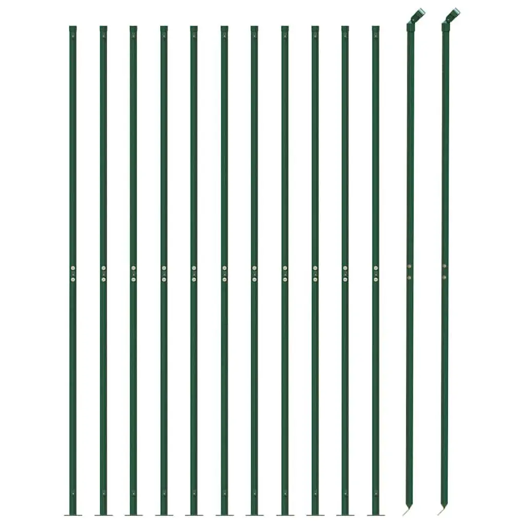 Chain Link Fence Panel Green Galvanised Steel Mesh 1.6 x 25 m