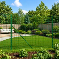 Wire Mesh Fence Panel 1.4x25 m Green Garden Barrier Galvanised Steel Enclosure