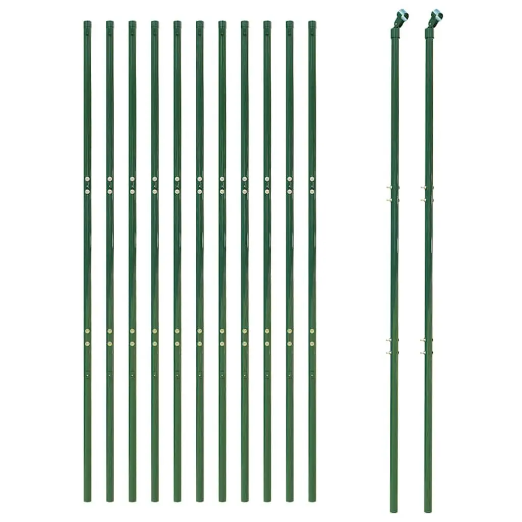 Wire Mesh Fence Panel Galvanised Steel Green 1.6 x 25 m
