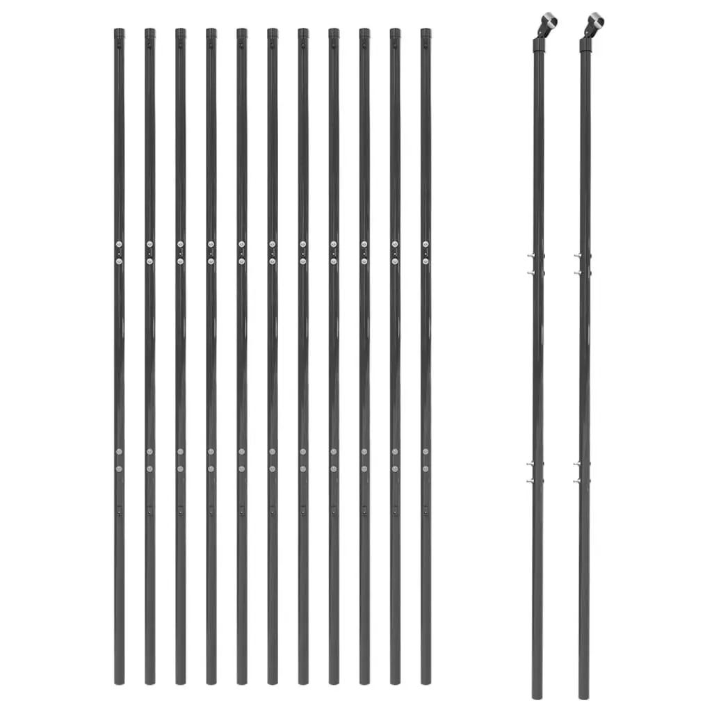 Wire Mesh Fence Panel Galvanised Steel Anthracite 1.4x25m