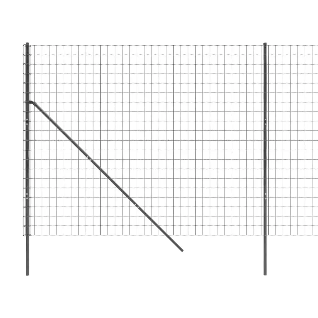 Wire Mesh Fence Panel Galvanised Steel Anthracite 1.4x25m